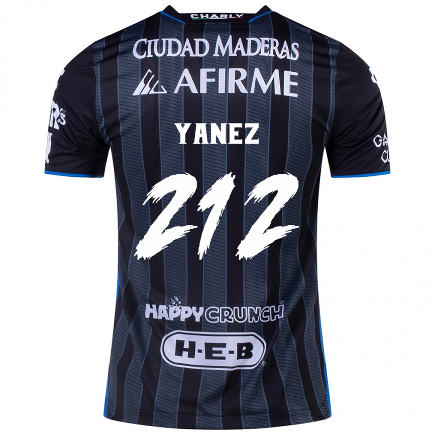 Gyermek Labdarúgás Sebastián Yánez #212 Fehér Fekete Idegenbeli Jersey 2024/25 Mez Póló Ing