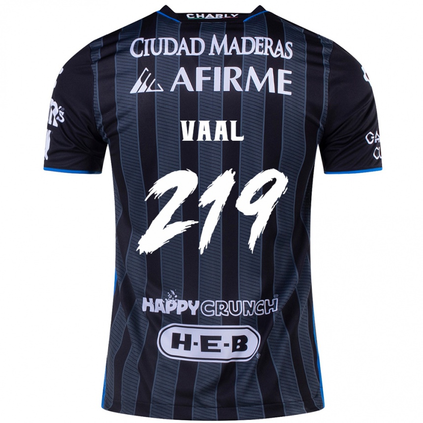 Gyermek Labdarúgás Jonathan Vaal #219 Fehér Fekete Idegenbeli Jersey 2024/25 Mez Póló Ing