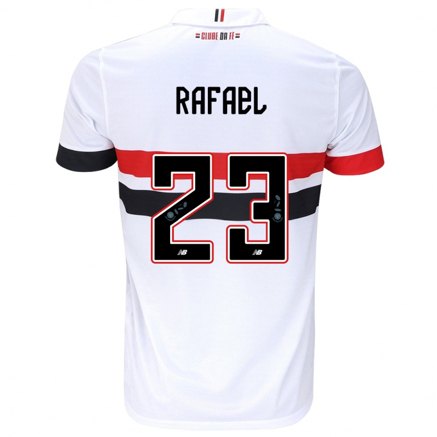 Férfi Labdarúgás Rafael #23 Fehér Piros Fekete Hazai Jersey 2024/25 Mez Póló Ing