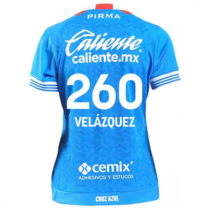 Férfi Labdarúgás Víctor Velázquez #260 Égszínkék Hazai Jersey 2024/25 Mez Póló Ing