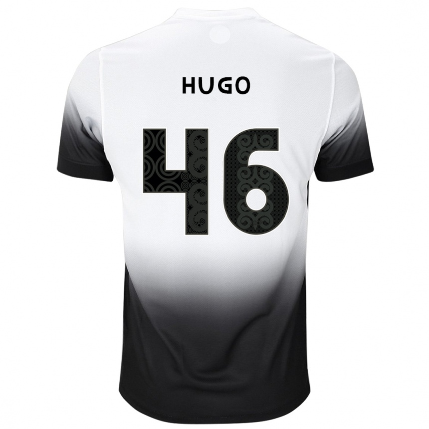 Férfi Labdarúgás Hugo #46 Fehér Fekete Hazai Jersey 2024/25 Mez Póló Ing