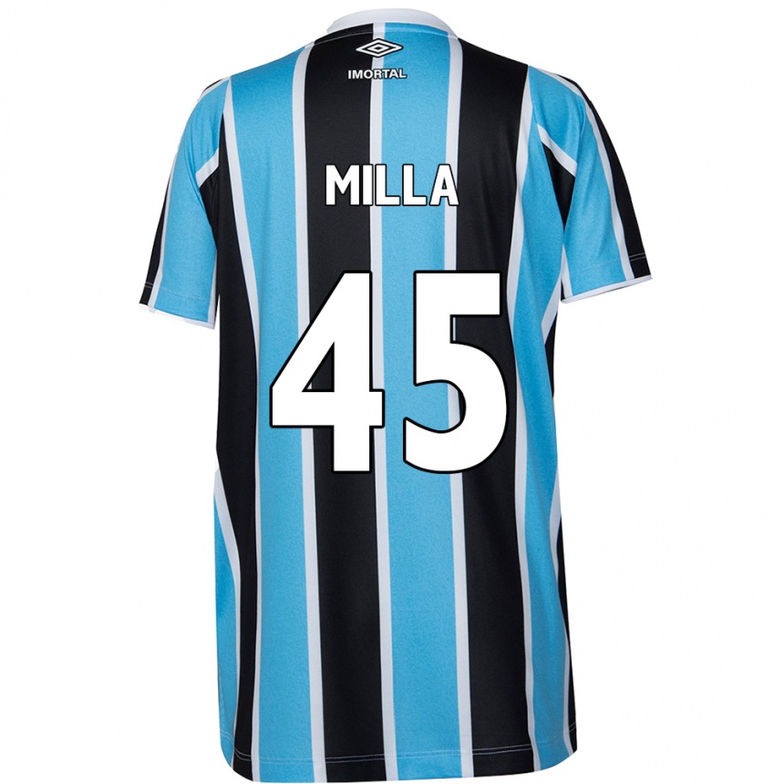 Férfi Labdarúgás Lucas Milla #45 Kék Fekete Fehér Hazai Jersey 2024/25 Mez Póló Ing