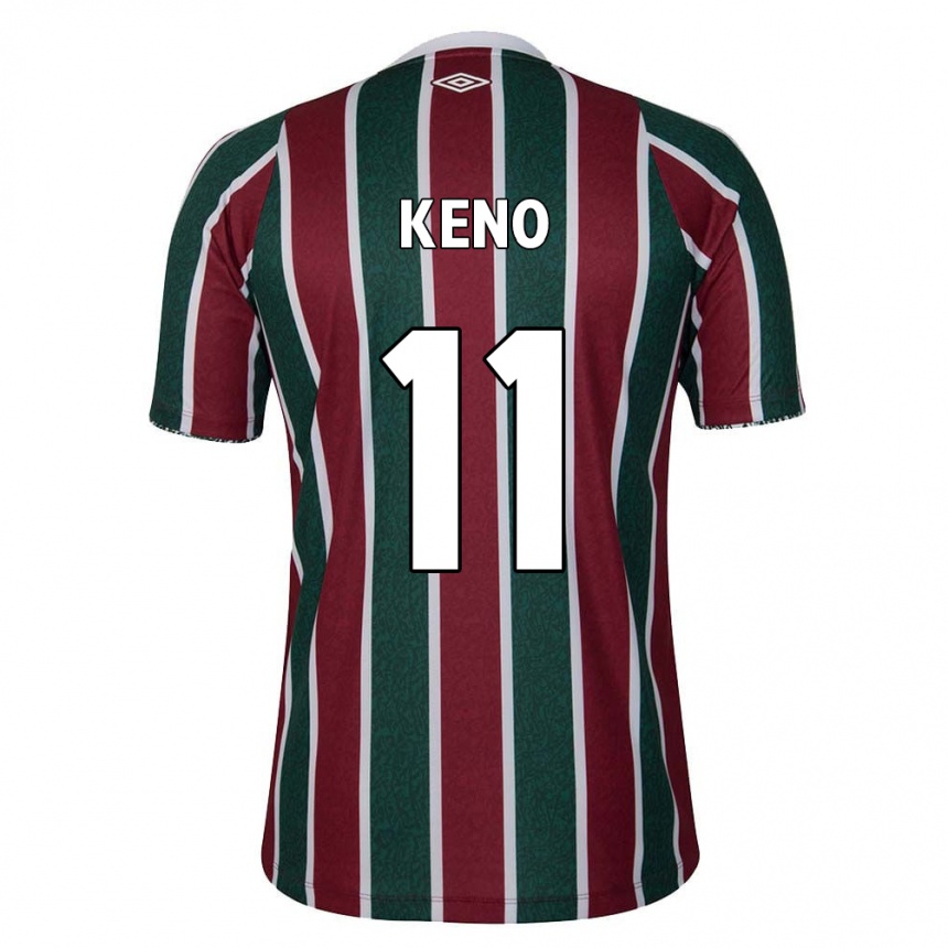 Férfi Labdarúgás Keno #11 Zöld Barna Fehér Hazai Jersey 2024/25 Mez Póló Ing