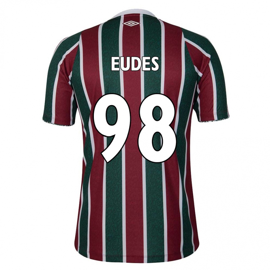 Férfi Labdarúgás Vitor Eudes #98 Zöld Barna Fehér Hazai Jersey 2024/25 Mez Póló Ing