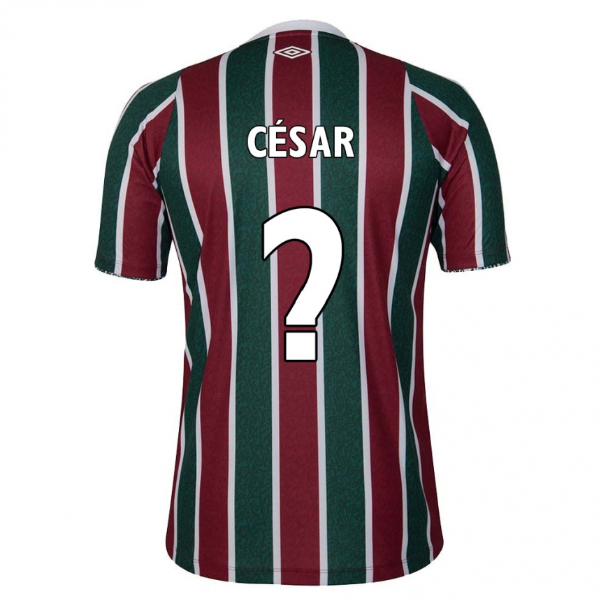 Férfi Labdarúgás Adrian César #0 Zöld Barna Fehér Hazai Jersey 2024/25 Mez Póló Ing