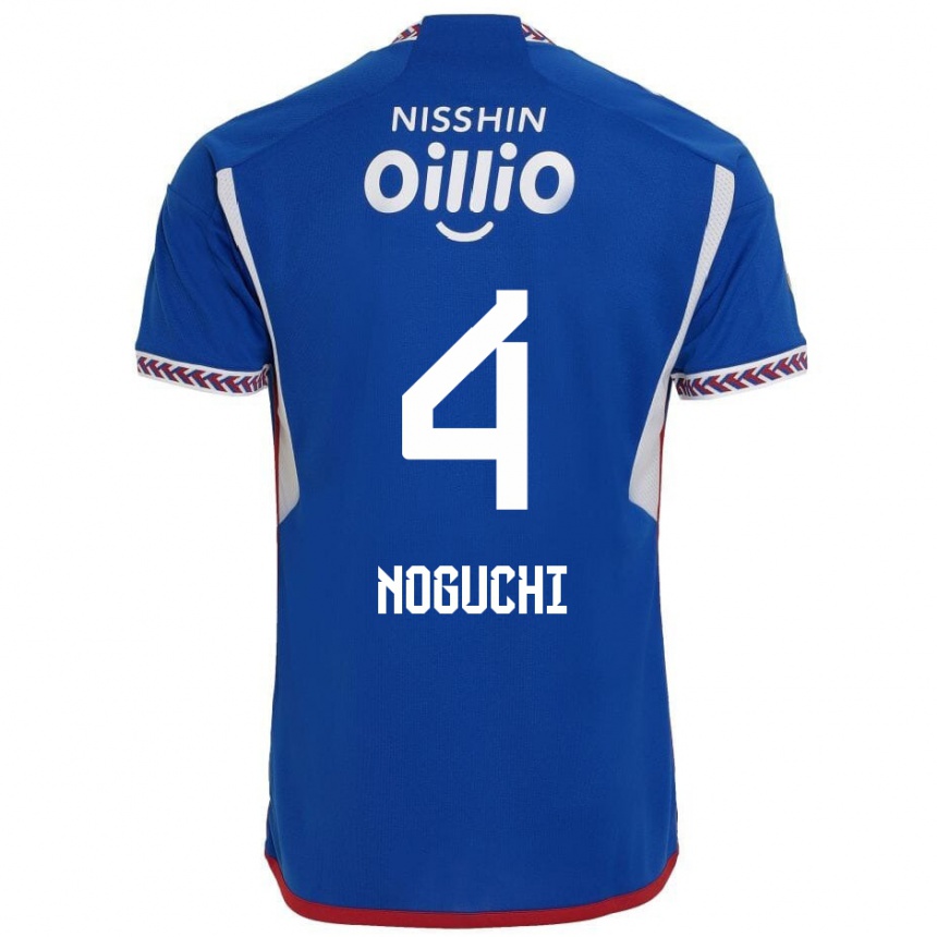 Férfi Labdarúgás Reno Noguchi #4 Kék Fehér Piros Hazai Jersey 2024/25 Mez Póló Ing