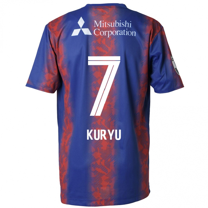 Férfi Labdarúgás Kuryu Matsuki #7 Kék Piros Hazai Jersey 2024/25 Mez Póló Ing