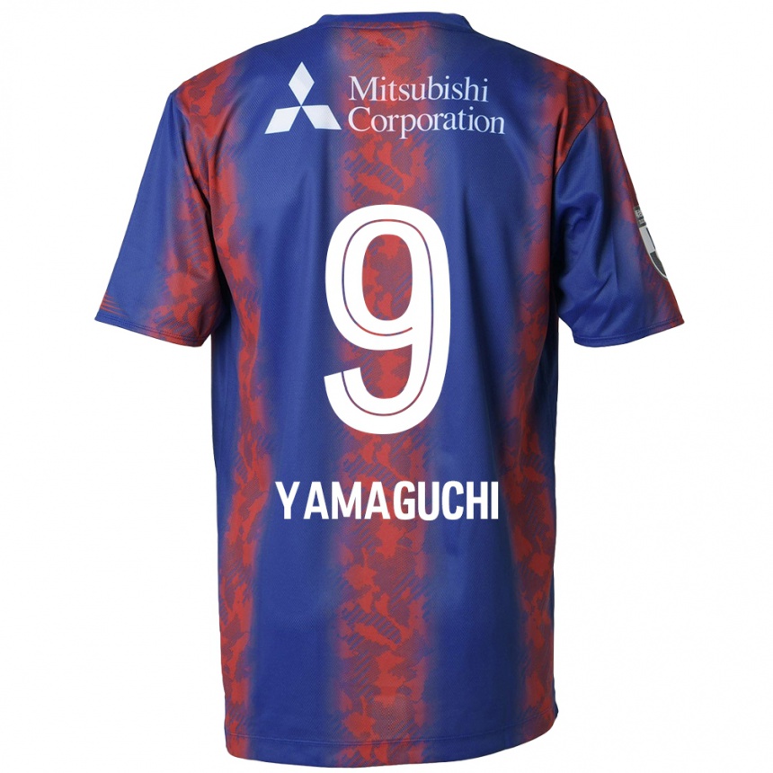 Férfi Labdarúgás Taiyo Yamaguchi #9 Kék Piros Hazai Jersey 2024/25 Mez Póló Ing