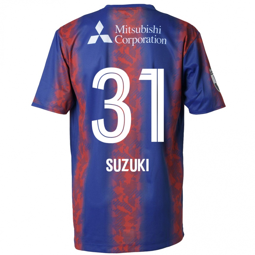 Férfi Labdarúgás Kaede Suzuki #31 Kék Piros Hazai Jersey 2024/25 Mez Póló Ing