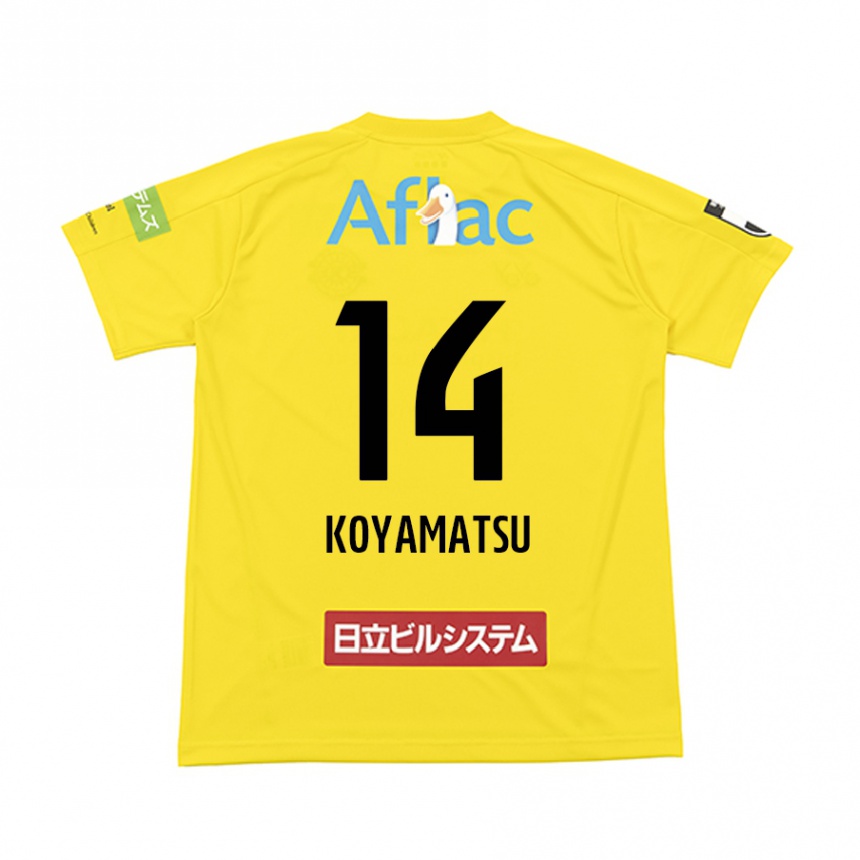 Férfi Labdarúgás Tomoya Koyamatsu #14 Sárga Fekete Hazai Jersey 2024/25 Mez Póló Ing