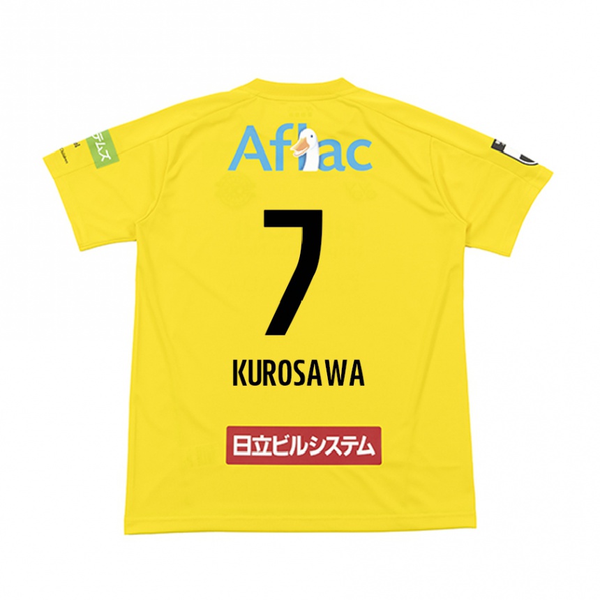 Férfi Labdarúgás Shido Kurosawa #7 Sárga Fekete Hazai Jersey 2024/25 Mez Póló Ing