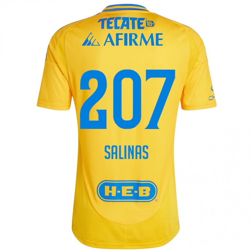 Férfi Labdarúgás Marcelo Salinas #207 Arany Sárga Hazai Jersey 2024/25 Mez Póló Ing