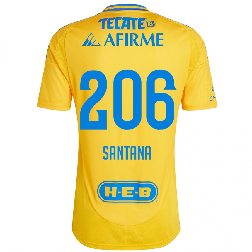 Férfi Labdarúgás Joel Santana #206 Arany Sárga Hazai Jersey 2024/25 Mez Póló Ing