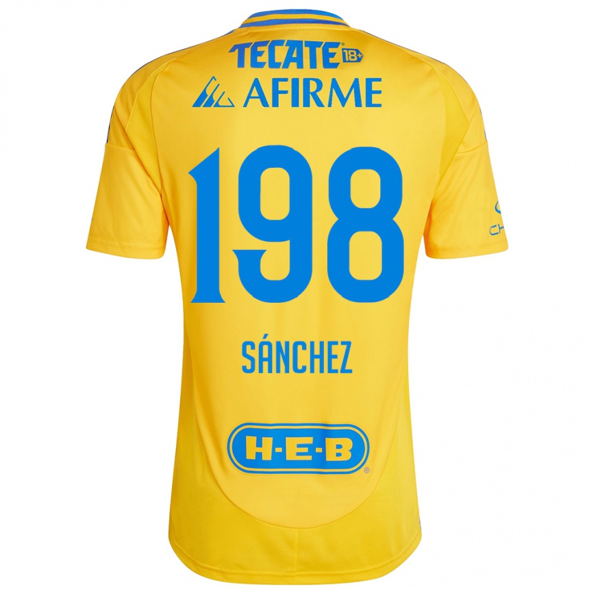 Férfi Labdarúgás Diego Sánchez #198 Arany Sárga Hazai Jersey 2024/25 Mez Póló Ing