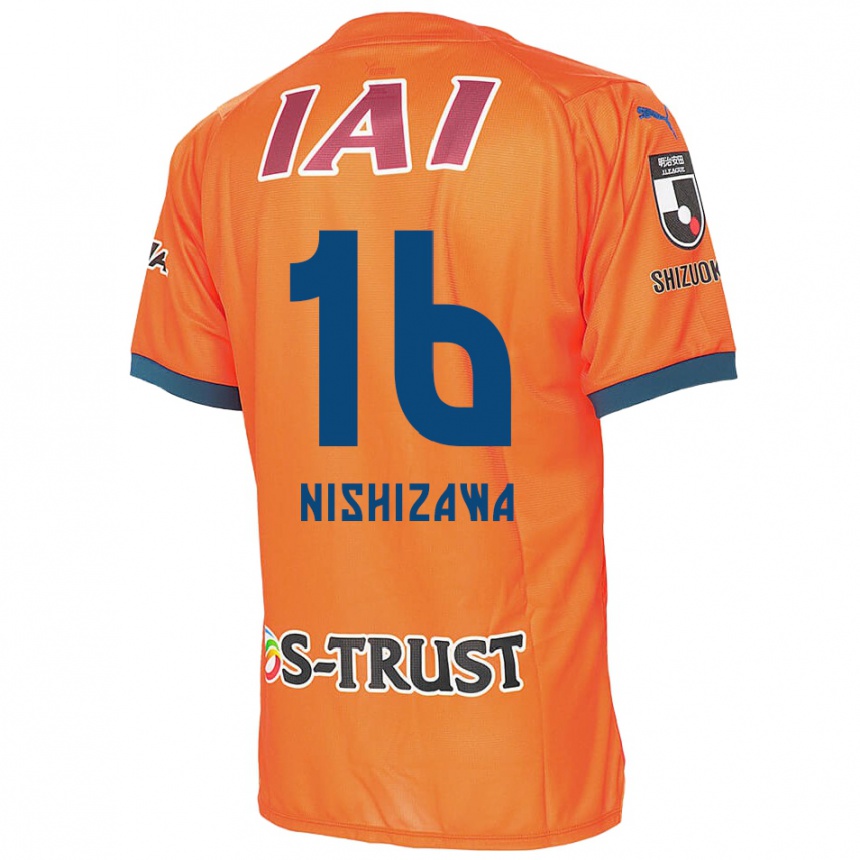 Férfi Labdarúgás Kenta Nishizawa #16 Orange Blue Hazai Jersey 2024/25 Mez Póló Ing