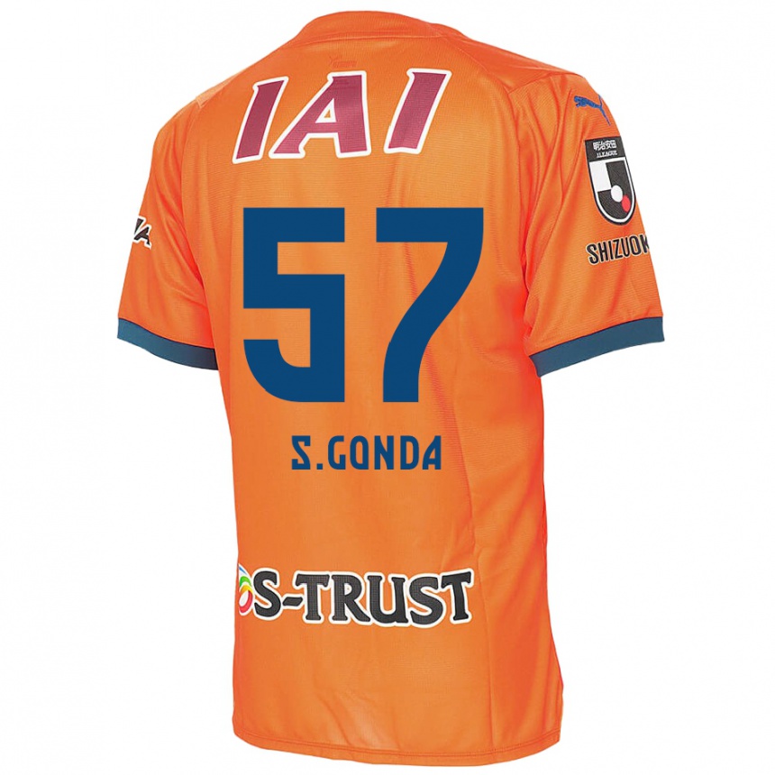 Férfi Labdarúgás Shuichi Gonda #57 Orange Blue Hazai Jersey 2024/25 Mez Póló Ing