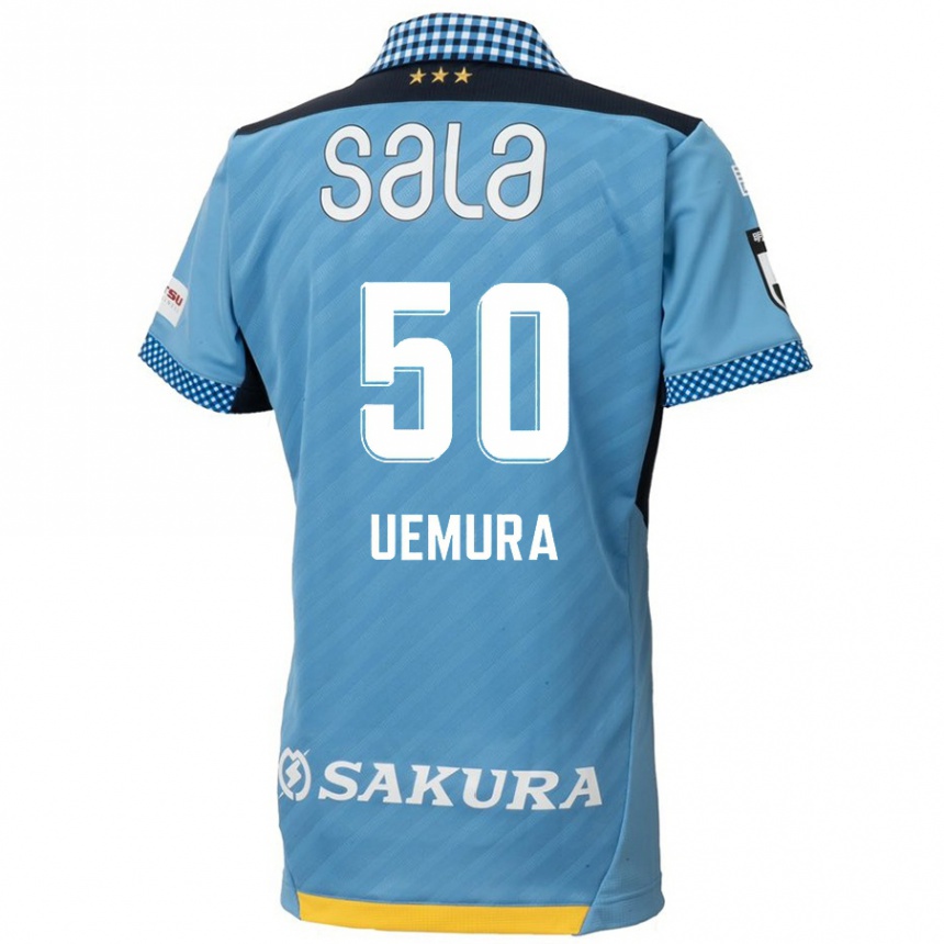 Férfi Labdarúgás Hiroto Uemura #50 Kék Fekete Hazai Jersey 2024/25 Mez Póló Ing