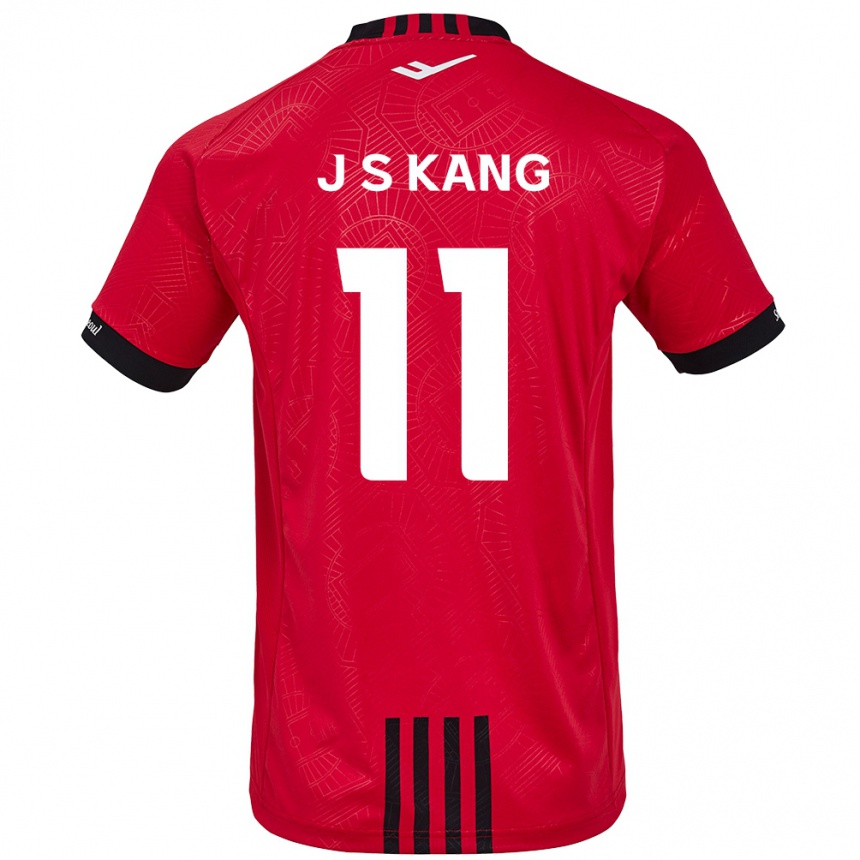 Férfi Labdarúgás Seong-Jin Kang #11 Piros Fekete Hazai Jersey 2024/25 Mez Póló Ing