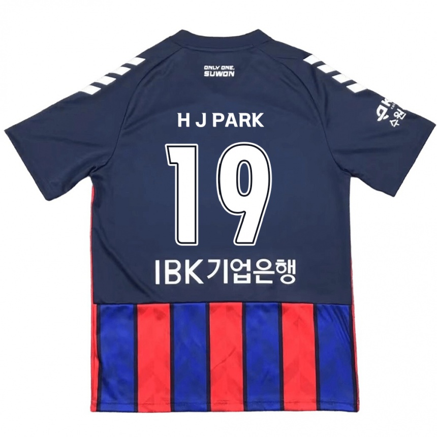 Férfi Labdarúgás Jun-Hui Park #19 Kék Piros Hazai Jersey 2024/25 Mez Póló Ing