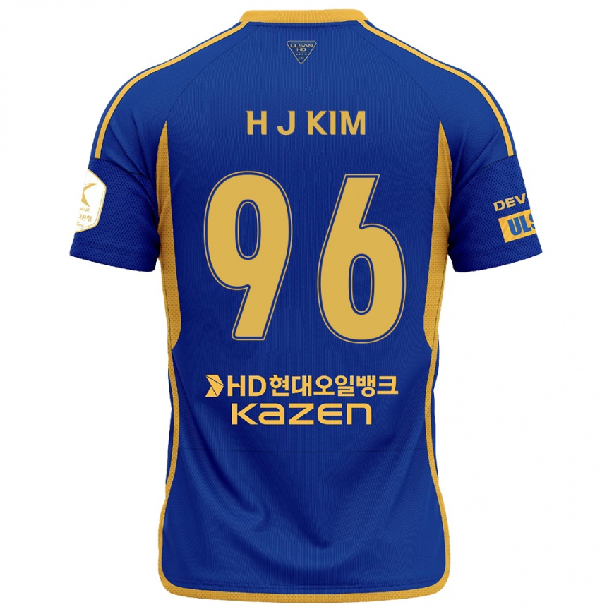 Férfi Labdarúgás Ji-Hyun Kim #96 Kék Sárga Hazai Jersey 2024/25 Mez Póló Ing