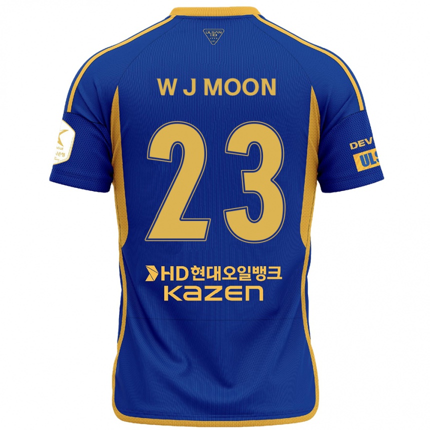 Férfi Labdarúgás Ji-Won Moon #23 Kék Sárga Hazai Jersey 2024/25 Mez Póló Ing