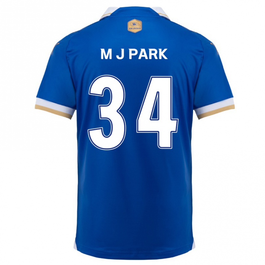 Férfi Labdarúgás Ji-Min Park #34 Kék Fehér Hazai Jersey 2024/25 Mez Póló Ing