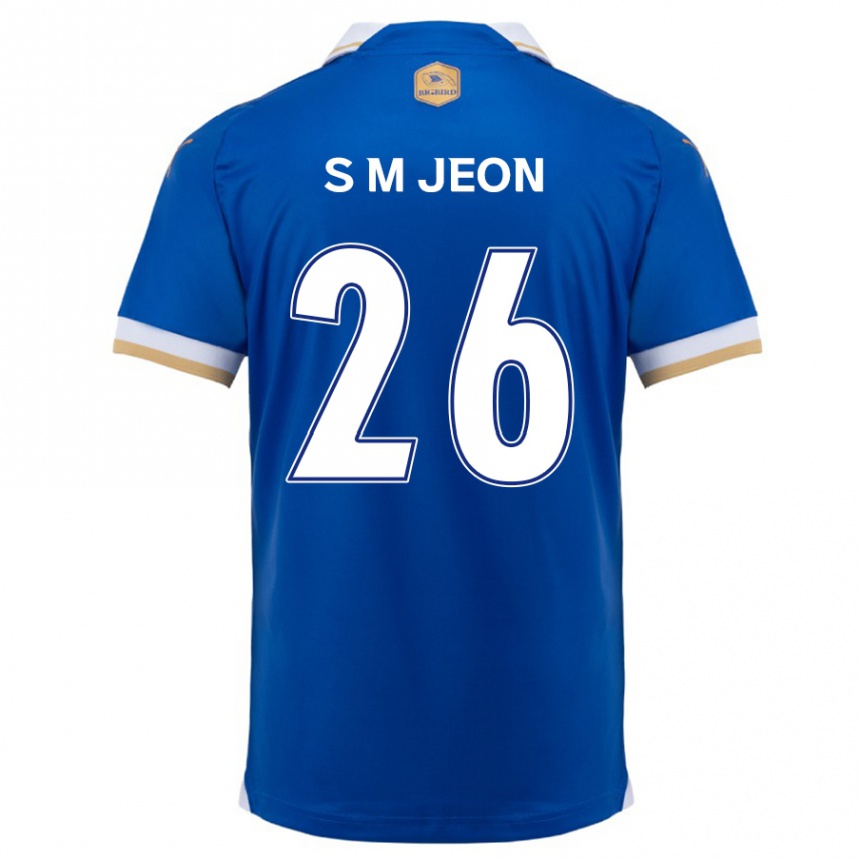 Férfi Labdarúgás Min-Seung Jeon #26 Kék Fehér Hazai Jersey 2024/25 Mez Póló Ing