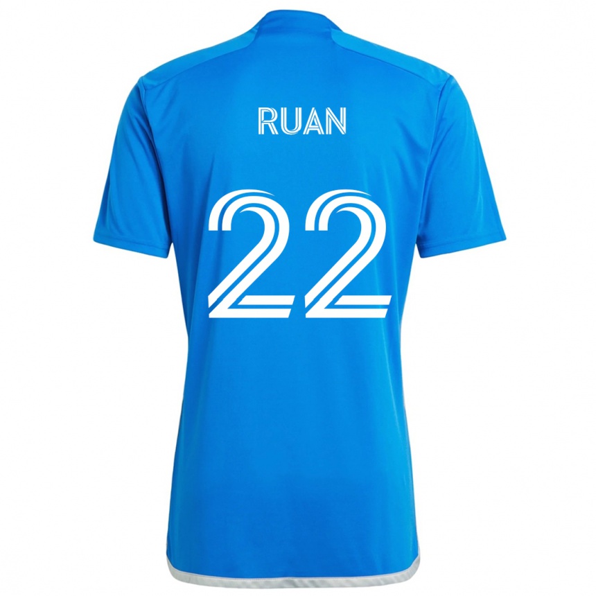 Férfi Labdarúgás Ruan #22 Kék Fehér Hazai Jersey 2024/25 Mez Póló Ing