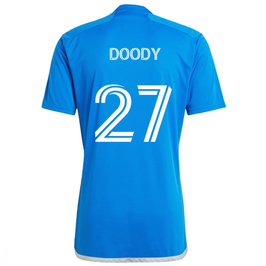 Férfi Labdarúgás Grayson Doody #27 Kék Fehér Hazai Jersey 2024/25 Mez Póló Ing