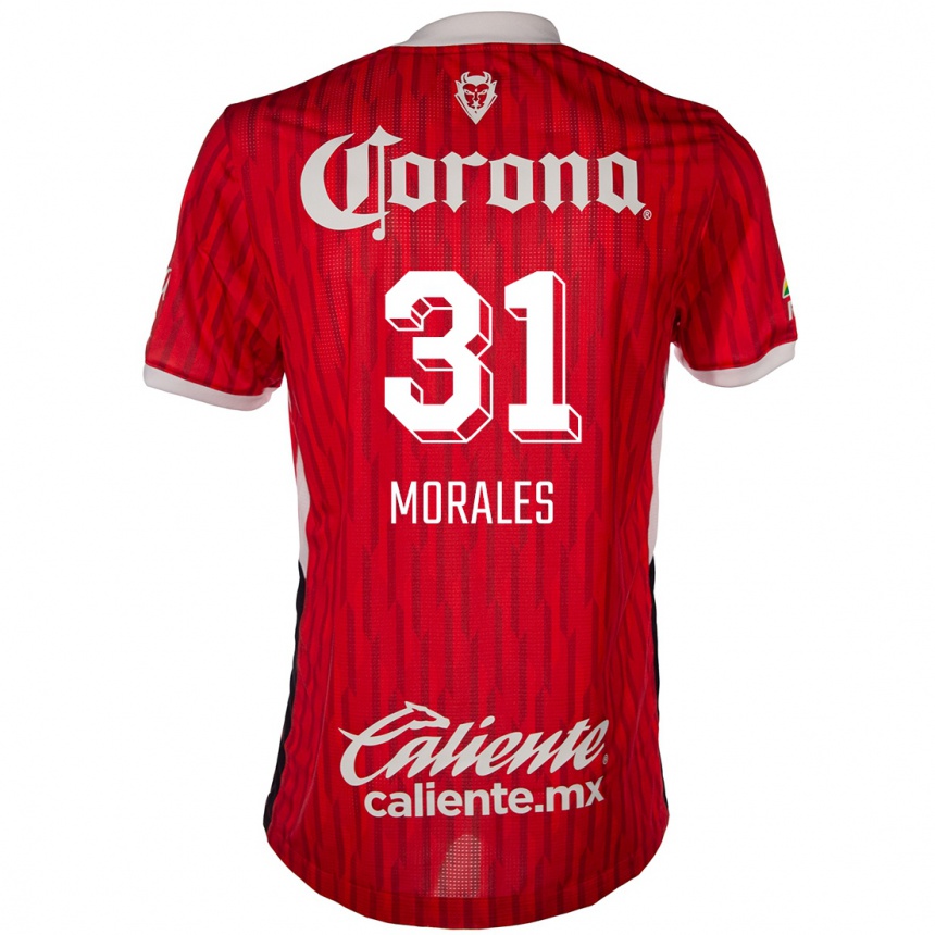 Férfi Labdarúgás Robert Morales #31 Piros Fehér Hazai Jersey 2024/25 Mez Póló Ing