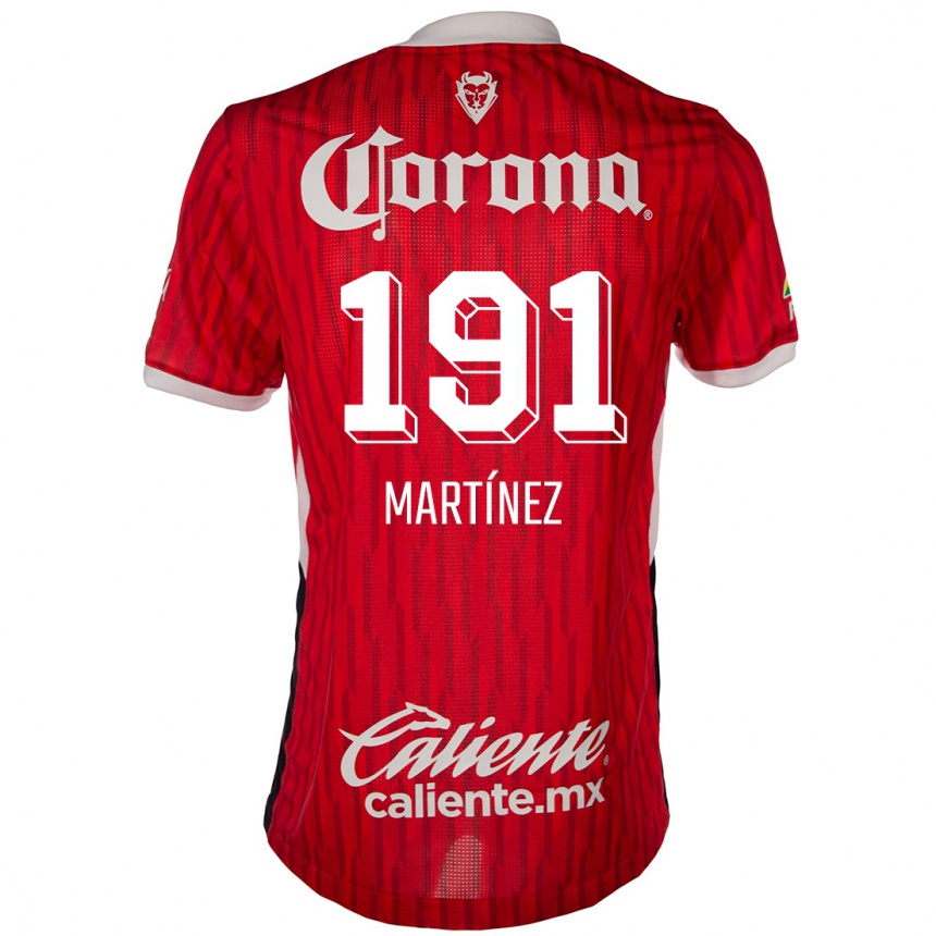 Férfi Labdarúgás Kevin Martínez #191 Piros Fehér Hazai Jersey 2024/25 Mez Póló Ing