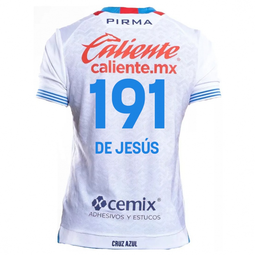 Férfi Labdarúgás Luis De Jesús #191 Fehér Kék Idegenbeli Jersey 2024/25 Mez Póló Ing