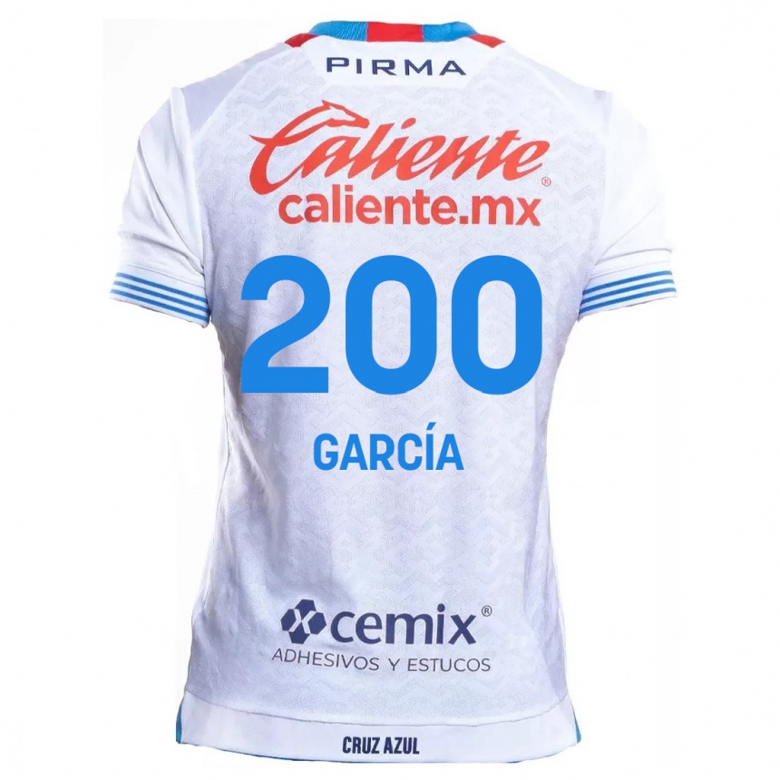 Férfi Labdarúgás Jorge García #200 Fehér Kék Idegenbeli Jersey 2024/25 Mez Póló Ing