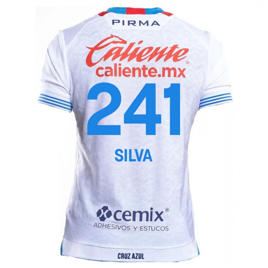 Férfi Labdarúgás Iván Silva #241 Fehér Kék Idegenbeli Jersey 2024/25 Mez Póló Ing