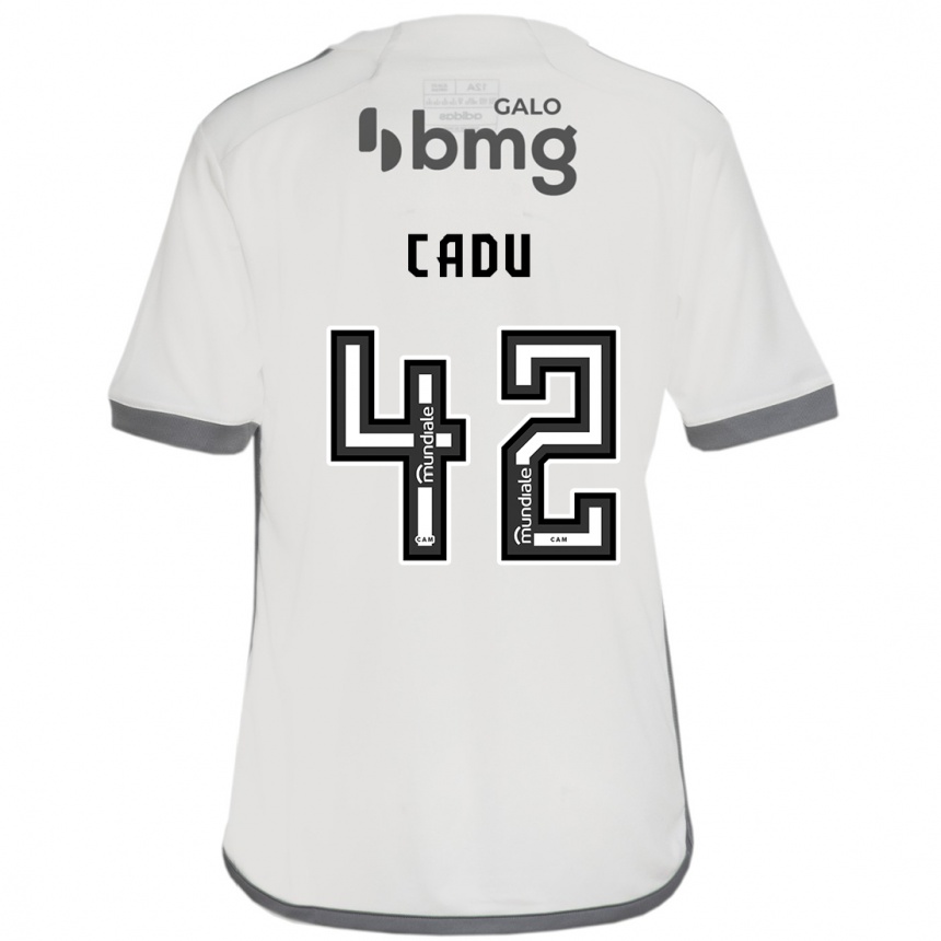 Férfi Labdarúgás Cadu #42 Törtfehér Idegenbeli Jersey 2024/25 Mez Póló Ing