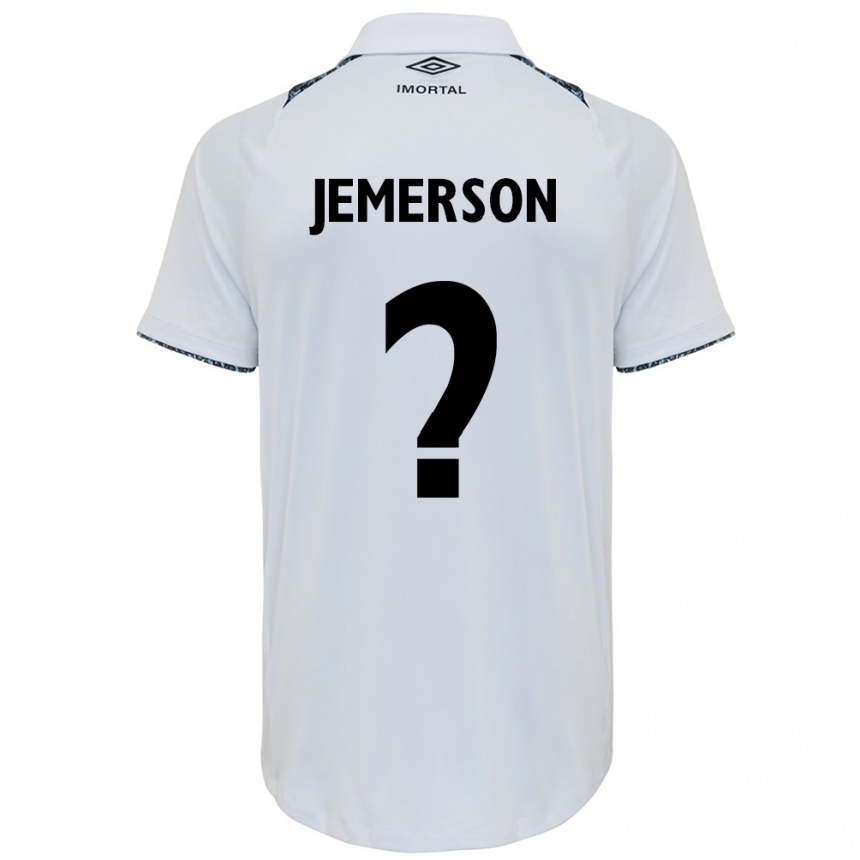 Férfi Labdarúgás Jemerson #0 Fehér Kék Idegenbeli Jersey 2024/25 Mez Póló Ing