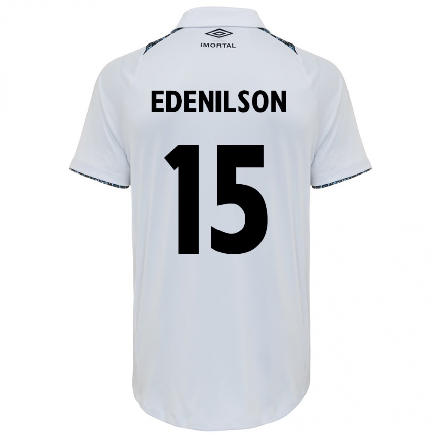 Férfi Labdarúgás Edenilson #15 Fehér Kék Idegenbeli Jersey 2024/25 Mez Póló Ing