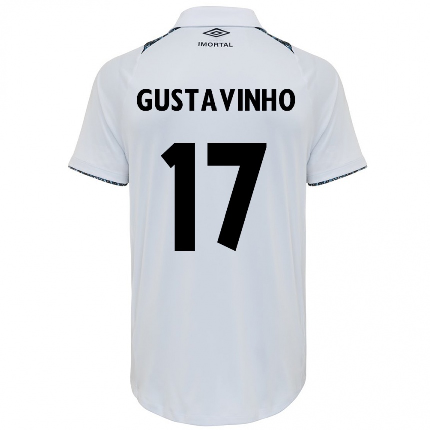 Férfi Labdarúgás Gustavinho #17 Fehér Kék Idegenbeli Jersey 2024/25 Mez Póló Ing