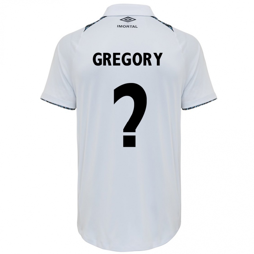 Férfi Labdarúgás Gregory #0 Fehér Kék Idegenbeli Jersey 2024/25 Mez Póló Ing