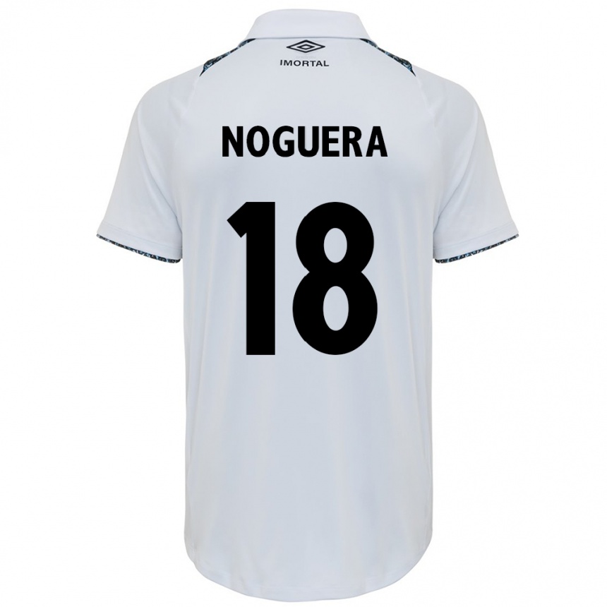 Férfi Labdarúgás Freddy Noguera #18 Fehér Kék Idegenbeli Jersey 2024/25 Mez Póló Ing