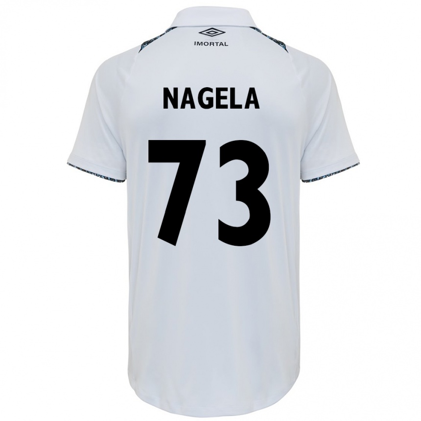 Férfi Labdarúgás Nágela #73 Fehér Kék Idegenbeli Jersey 2024/25 Mez Póló Ing