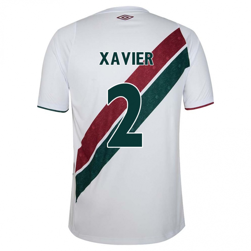 Férfi Labdarúgás Samuel Xavier #2 Fehér Zöld Barna Idegenbeli Jersey 2024/25 Mez Póló Ing