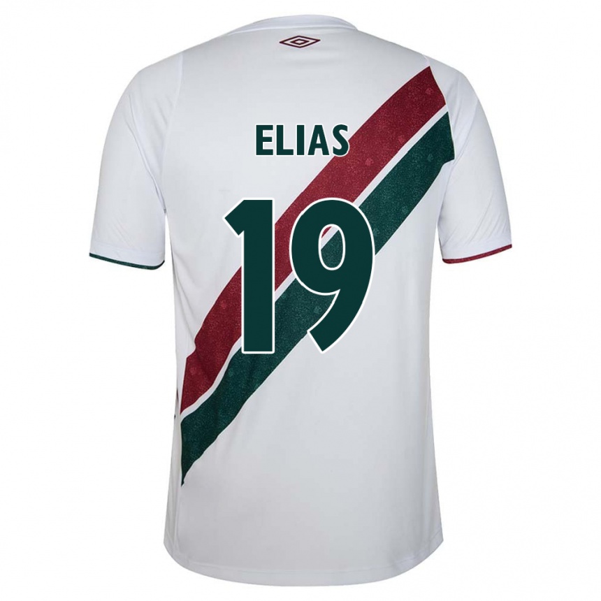 Férfi Labdarúgás Kauã Elias #19 Fehér Zöld Barna Idegenbeli Jersey 2024/25 Mez Póló Ing