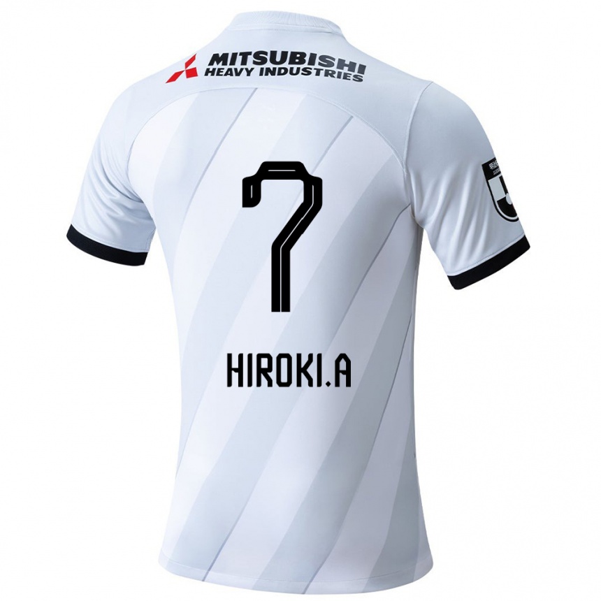 Férfi Labdarúgás Hiroki Abe #7 Fehér Szürke Idegenbeli Jersey 2024/25 Mez Póló Ing