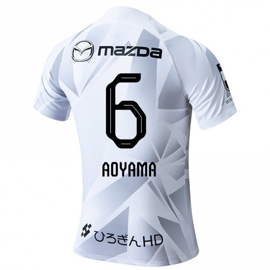 Férfi Labdarúgás Toshihiro Aoyama #6 Fehér Szürke Fekete Idegenbeli Jersey 2024/25 Mez Póló Ing