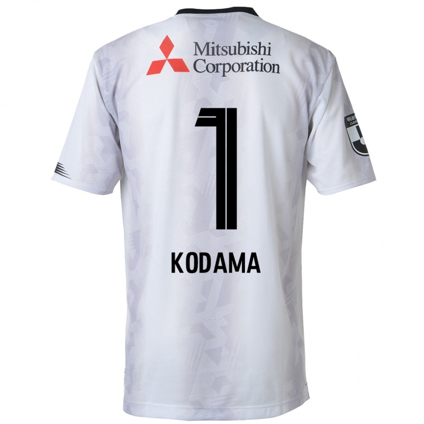 Férfi Labdarúgás Tsuyoshi Kodama #1 Fehér Fekete Idegenbeli Jersey 2024/25 Mez Póló Ing