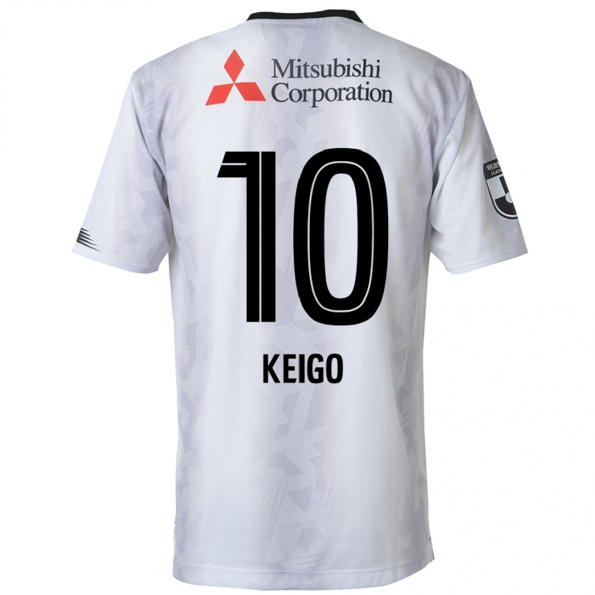 Férfi Labdarúgás Keigo Higashi #10 Fehér Fekete Idegenbeli Jersey 2024/25 Mez Póló Ing