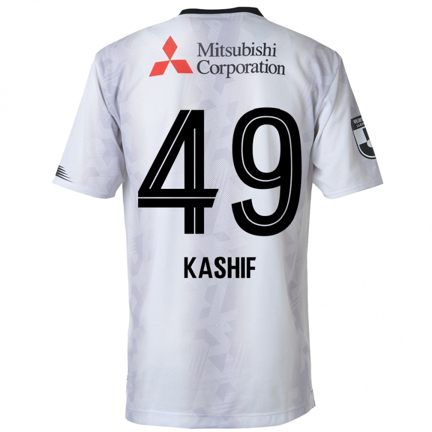 Férfi Labdarúgás Kashif Bangnagande #49 Fehér Fekete Idegenbeli Jersey 2024/25 Mez Póló Ing