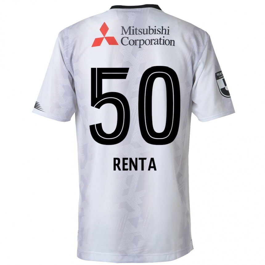 Férfi Labdarúgás Renta Higashi #50 Fehér Fekete Idegenbeli Jersey 2024/25 Mez Póló Ing