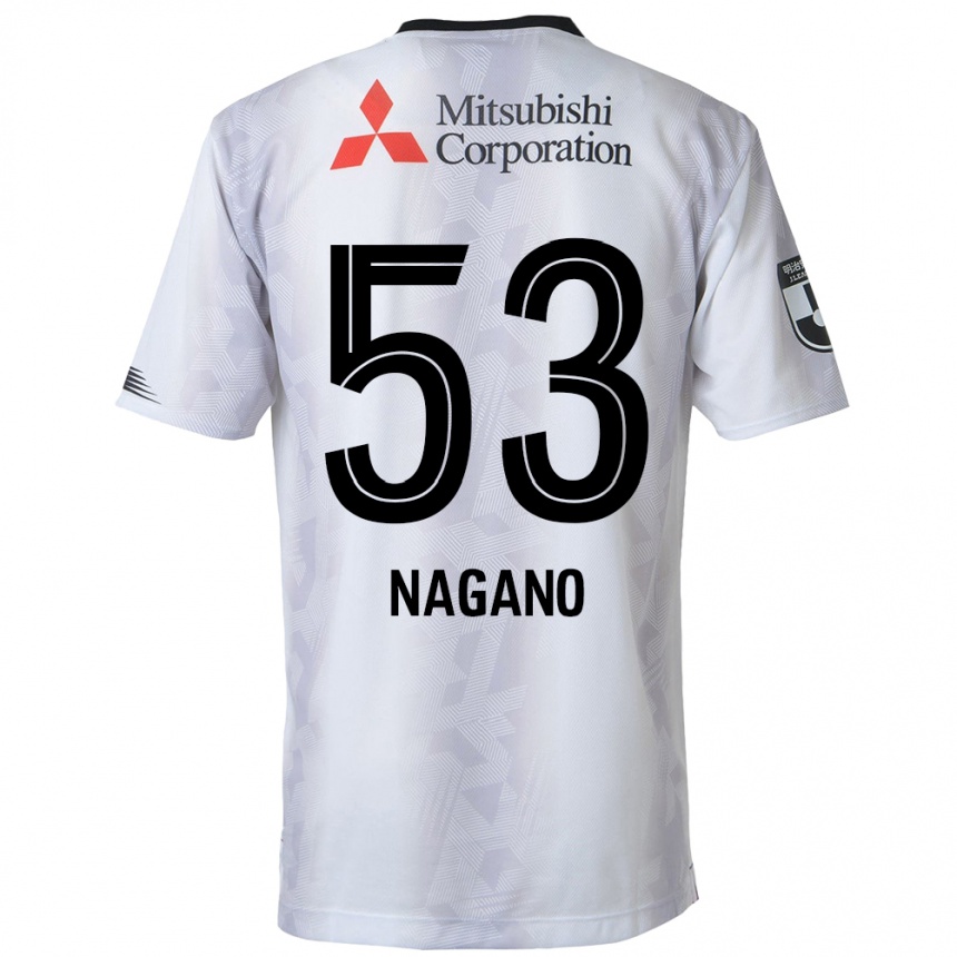 Férfi Labdarúgás Shuto Nagano #53 Fehér Fekete Idegenbeli Jersey 2024/25 Mez Póló Ing